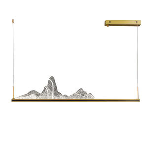 โคมไฟระย้าทรงสี่เหลี่ยมสไตล์จีนใหม่แบบเซน สำหรับร้านอาหาร ห้องทำงาน ห้องน้ำชา เคาน์เตอร์บาร์ ผลิตด้วยมือจากจีน - Product Image 3