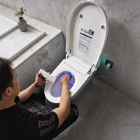 WC intelligent automatique de luxe avec bidet et télécommande, WC intelligent chauffant à poser au sol pour la maison