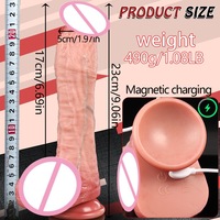 Automatischer Stoßdildo aus Flüssigsilikon mit Fernbedienung, Heizfunktion, 860 Schlägen/Min, Saugnapf, Erwachsenen-Sexspielzeug