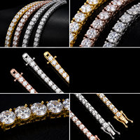 Collier tennis en moissanite, argent sterling 925, 2 mm, couleur D, VVS1, chaîne de diamants glacés pour femmes et hommes, testé par GRA