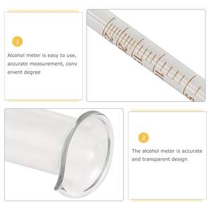 Hydromètre Testeur d'<span class=keywords><strong>alcool</strong></span>, 0-25% Hydromètre pour la fabrication du vin, Testeur d'<span class=keywords><strong>alcool</strong></span> pour la brasserie artisanale et l'alcoolmètre pour les spiritueux - Product Image 3