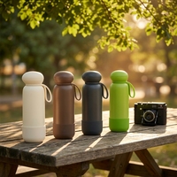Bouteille d'eau en acier inoxydable 304 personnalisable de 24 oz, 100 % étanche, compatible lave-vaisselle, en forme de champignon, tasse à café, écologique, réutilisable, pour boissons froides et chaudes, idéale pour les voyages
