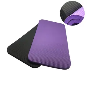 Eco friendly custom logo anti slip small meditation yoga mat fitness knee elbow pad colorful NBR yoga pad