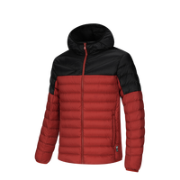 Veste d'hiver à capuche marron en plumes de canard chaude pour hommes, bouffée de bulles, fermeture à glissière imperméable et respirante formelle