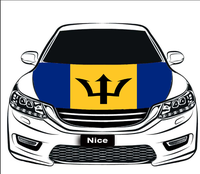 Housse de protection de capot de voiture en polyester extensible, imprimée numériquement avec le drapeau de la Guadeloupe, imperméable et anti-plis, élastique pour moteur de voiture