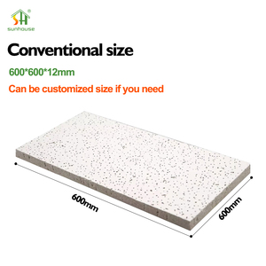 Sản Phẩm Mới 2X4 Sợi Khoáng Acoustic Đục Lỗ Tấm Trần Giá Rẻ - Product Image 3