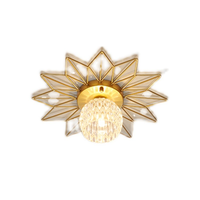 Luminaires suspendus LED en fer modernes et simples pour couloir, hall d'entrée et balcon, luminaires de plafond en forme de tournesol