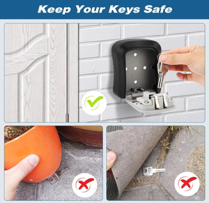 Caja de Seguridad con Llave JXD - Construcción de Metal y ABS, 4 Combinaciones de Candado, Montable en Pared, Logotipo Personalizado, Almacenamiento para el Hogar, Certificación ISO/CE - Product Image 4