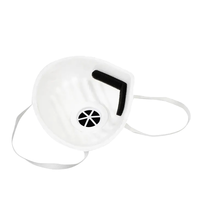 Masque médical jetable Hubei Haixin avec respirateur à valve respirant FFP2 canard Bill V forme blanc avec boucle d'oreille à nouer en gros