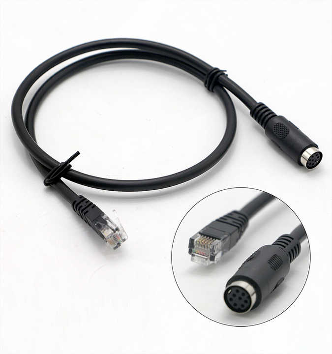 Adattatore Microfono Modulare Da 8 Pin Rotondo A 8 Pin (RJ45) Per Alinco, EDS-8