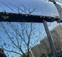 Nouvelles visières de fenêtre 4 pièces avec garniture chromée, déflecteurs de vent pour voiture, protection contre la pluie, ruban adhésif puissant, réduction du bruit du vent, compatibles avec Hilux