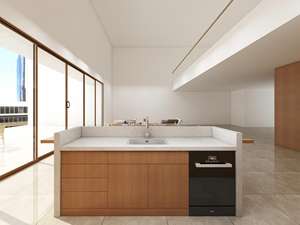 Gabinetes de Cocina Contemporáneos en Tono Madera, Puerta Plana de Madera Contrachapada, Diseño Ecológico - Product Image 4