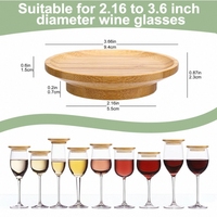 Plateau de service écologique en bambou avec couvercles à vin certifié CE/UE Origine Shandong Logo personnalisé pour le stockage et l'exposition du vin