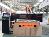 Structure robuste CA-1325 ATC bois routeur meubles armoires de cuisine faisant la Machine de nidification CNC avec tête d'alésage verticale 5 + 4