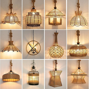 Lampadario Industriale in <span class=keywords><strong>Corda</strong></span> di Canapa, Illuminazione per Bar <span class=keywords><strong>e</strong></span> Caffè, Lampadario Creativo Retrò in <span class=keywords><strong>Corda</strong></span> di Canapa <span class=keywords><strong>e</strong></span> Ferro, Lampadario Retrò in <span class=keywords><strong>Legno</strong></span> - Product Image 5