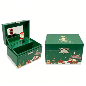 <span class=keywords><strong>Boîte</strong></span> <span class=keywords><strong>à</strong></span> musique rotative personnalisée en papier écologique, fabriquée directement par l'usine Yiyu, manivelle manuelle, carrousel, cadeaux de Noël en gros - Product Image 1