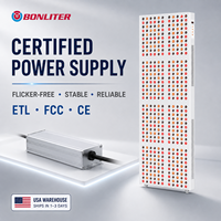 BONLITER Panneau de luminothérapie rouge pour tout le corps 2400W 480 LED 5 longueurs d'onde Stock entrepôt USA