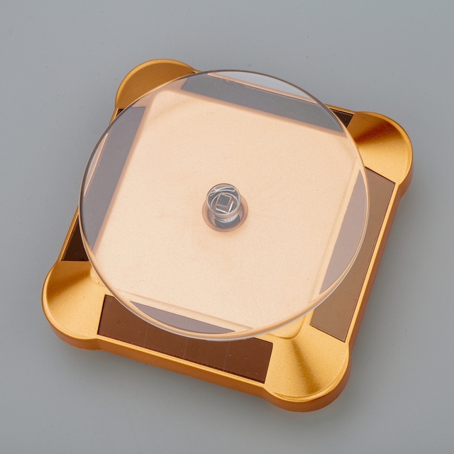 Solar Powered Floor Standing Rotating Jewelry Display Stand LED Rotatable Turntable for Jewelry