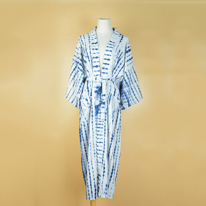 Q109027 Plus Size abito da spiaggia lungo Tie Dye Kimono anteriore aperto a maniche lunghe tessuto con tutto il <span class=keywords><strong>pizzo</strong></span> copricostumi da spiaggia - Product Image 1