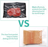 Rouleau de scellant alimentaire sous vide clair et noir pour l'emballage de grains de viande de poisson