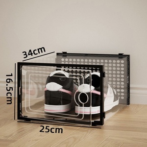 <span class=keywords><strong>Scatola</strong></span> Portascarpe Pieghevole Magnetica in PP, Organizzatore Personalizzato, Espositore Trasparente in Plastica <span class=keywords><strong>per</strong></span> Sneaker - Product Image 5