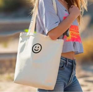 Sac fourre-tout en toile de coton réutilisable et écologique, avec logo personnalisé imprimé, vente chaude - Product Image 3