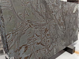 Lastre di <span class=keywords><strong>Pietra</strong></span> Naturale Verde Liana Malibu in Saponite Ferrosa per Piani di Lavoro, Top Bagno, Lavelli, Rivestimenti Murali e Piastrelle per Pavimenti, Colore Nero - Prezzo - Product Image 1