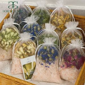 S&Soak Premium Bakım Doğal Bitkisel Lavanta Biberiye Yasemin Banyo Çay Poşetleri Himalaya Epsom Tuzları Çiçekler Vücut RAHATLAMA Cilt - Product Image 2