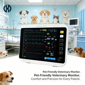 Moniteur patient vétérinaire haute précision avec analyse du segment ST et détection du pacemaker pour la surveillance des opérations chirurgicales animales - Product Image 4