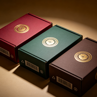 Caja de Regalo de Cartón Kraft Natural con Sello Dorado, Logotipo Personalizado Impreso, Caja de Embalaje de Cartón Corrugado Reciclable, Venta al Por Mayor