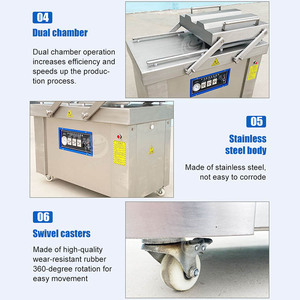 Machine d'emballage <span class=keywords><strong>sous</strong></span> vide industrielle ORME à double <span class=keywords><strong>cloche</strong></span> horizontale pour nouilles aux champignons et gros œufs de caille pour l'alimentation - Product Image 4