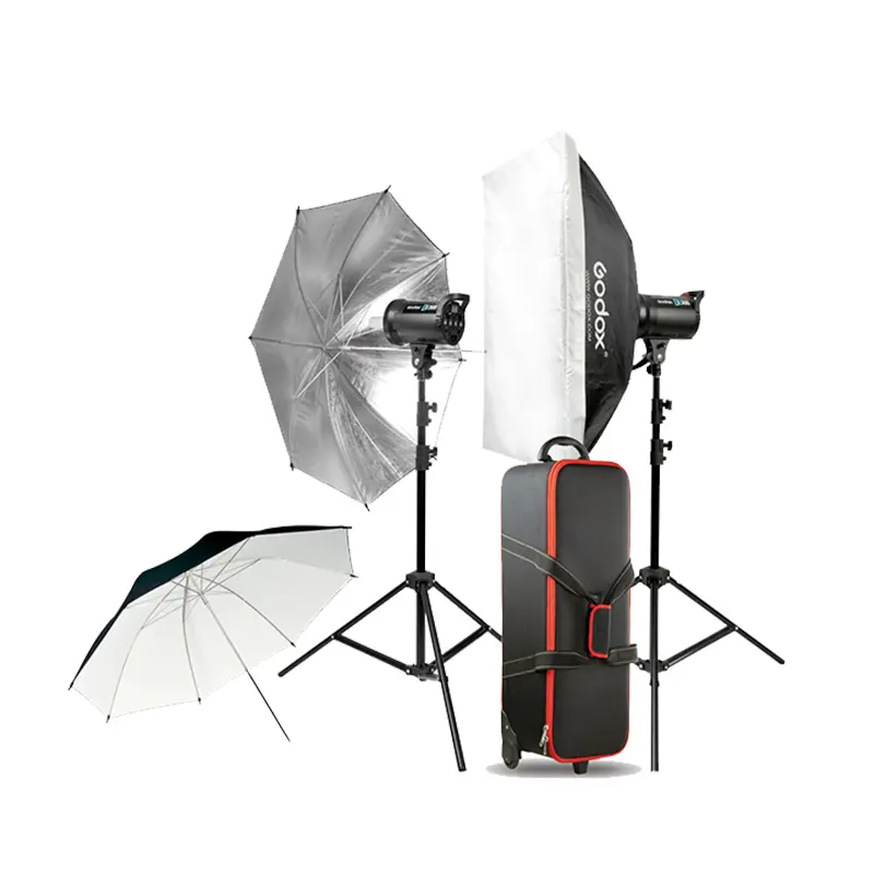 Equipamento fotográfico, estúdio fotográfico, kit de iluminação contínua, acessórios para backdrops, câmera flash