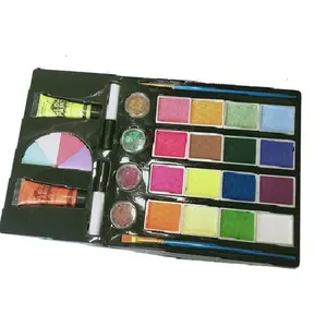 Ensemble de Boîtes Bon Marché Kit de Maquillage de Peinture de Visage de Protection Environnementale de Plusieurs Couleurs pour la Fête de Vacances