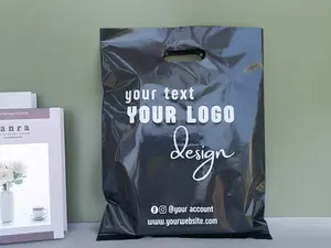 Duurzame Die Cut Bags Bedrijf Verpakking Plastic Boodschappentassen Weerbestendig Aangepaste Logo