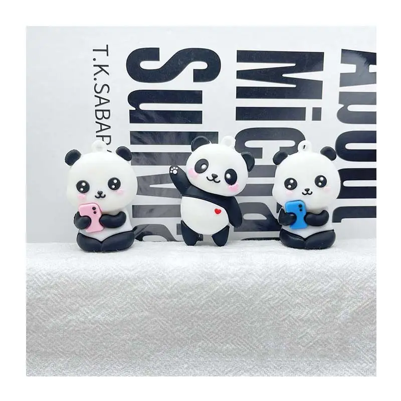 Dễ thương Panda Keychain Búp Bê hấp dẫn món quà lưu niệm Mặt dây chuyền phim hoạt hình điện thoại di động Panda Keychain Mặt dây chuyền
