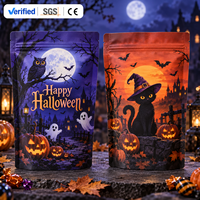Individuell Gestalteter Bunter Halloween-Horror-Stil Matt Laminierter Geruchsdichter Lebensmittelechter Standbeutel mit Reißverschluss für Süßigkeiten und Kaugummi