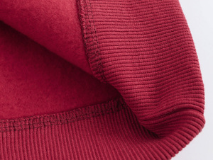 <span class=keywords><strong>Felpa</strong></span> <span class=keywords><strong>Oversize</strong></span> Casual da Donna con Stampa Lettering, Collo Tondo, Maniche Lunghe, Colore Rosso - Product Image 5