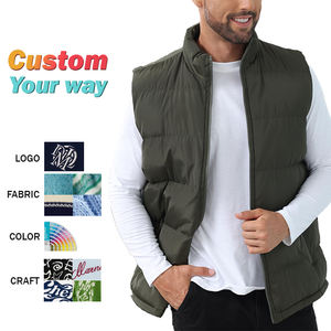 Vente en gros personnalisée Nouvelle tendance Veste en duvet pour hommes Veste en duvet sans manches Veste chaude et ample décontractée Veste grande taille Manteau pour hommes - Product Image 1