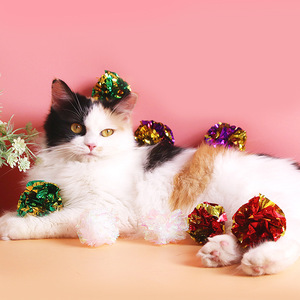 Lot de 5 balles en papier froissé avec son couineur, jouet à mâcher pour chatons, fournitures pour animaux de compagnie - Product Image 4