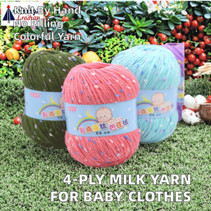 Fil de Lait Recyclé 4 Brins en Gros d'Usine, Fil de Coton Teint à la Main pour Vêtements Bébé et Sacs, Idéal pour le Tissage et le Tricot - Product Image 3