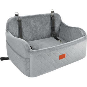 Asiento Elevado de Lujo para Mascotas, con Cinturón de Seguridad y Correa, Lavable, para Todas las Estaciones, Relleno de Espuma, para Coche - Product Image 4