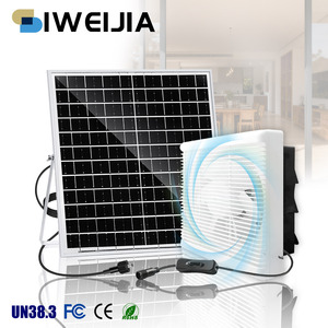 Ventilateur d'extraction axial mural à énergie solaire DC sans balais en plastique 12V IP68 étanche pour cuisine et <span class=keywords><strong>salle</strong></span> <span class=keywords><strong>de</strong></span> <span class=keywords><strong>bain</strong></span> - Product Image 1
