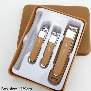 Ensemble de coupe-ongles en acier inoxydable 5 en 1 en vert, rose, jaune, marron, citron, outil de manucure et de pédicure, boîte de rangement de qualité supérieure - Product Image 5