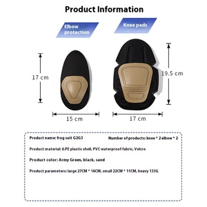 Directo de Fábrica Protector de Rodilla de Inserción Frog Suit de Alta Resistencia <span class=keywords><strong>con</strong></span> EVA para Equipo de Supervivencia y Coderas y Rodilleras Resistentes de Camuflaje - Product Image 4