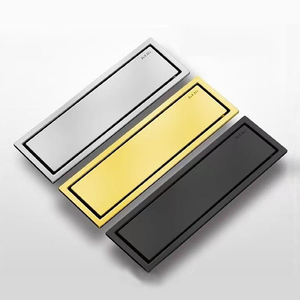 2in1 gạch thép không gỉ 304 cống sàn phòng tắm dài tuyến cống vô hình dọc Outlet vòi hoa sen thoát nước sàn - Product Image 2