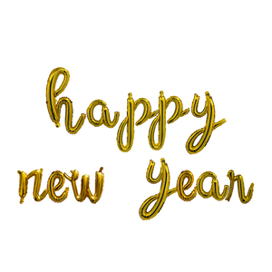 Al por mayor de la decoración del Partido de 16 pulgadas <span class=keywords><strong>letra</strong></span> <span class=keywords><strong>cursiva</strong></span> globos de Feliz Año Nuevo cumpleaños boda de Navidad - Product Image 2