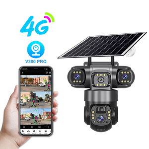 IP 360 LTE V380 Pro seguridad bên ngoài ngoài trời 6MP Camera de giám sát 3 ống kính PTZ an ninh 4 gam Sim Thẻ năng lượng mặt trời cctv Camara - Product Image 3