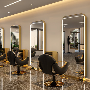 Miroir LED <span class=keywords><strong>double</strong></span> face pour la coupe de cheveux Station de salon moderne pour le salon de salon - Product Image 6
