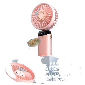 3-In-1 Foldable <b>Usb</b> Handheld Aromatherapy & Aroma Diffuser Digital Display Outdoor/Rv Hotel Use Pocket <b>Fan</b> for Home Office - Product Image 1