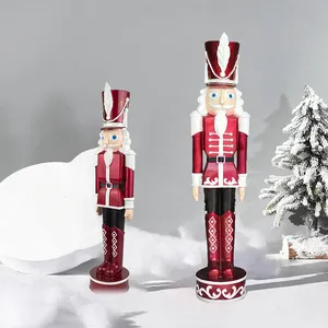 New Creative Decorations 27 Inch Resin Holiday Decor Christmas Ornaments Red Nutcracker Soldier